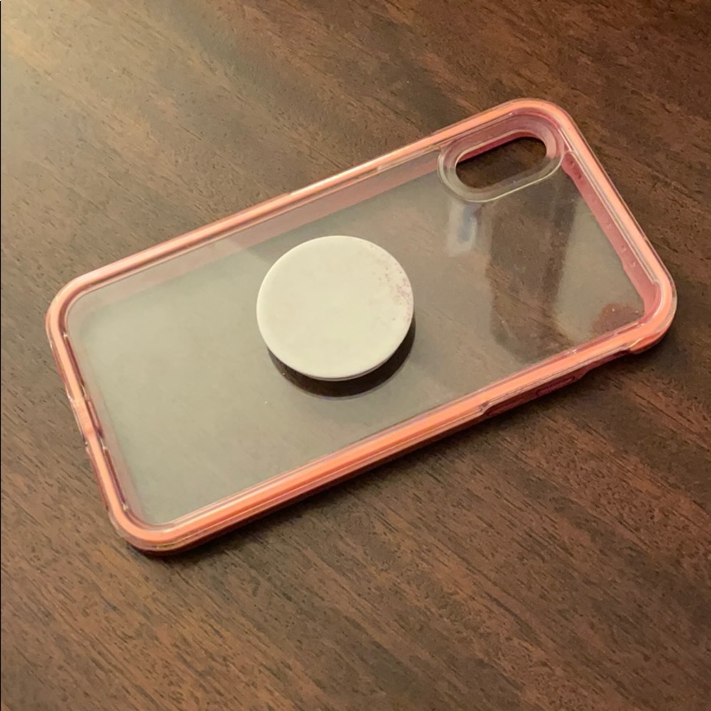 Lifeproof case for iPhone X/XS with pop socket